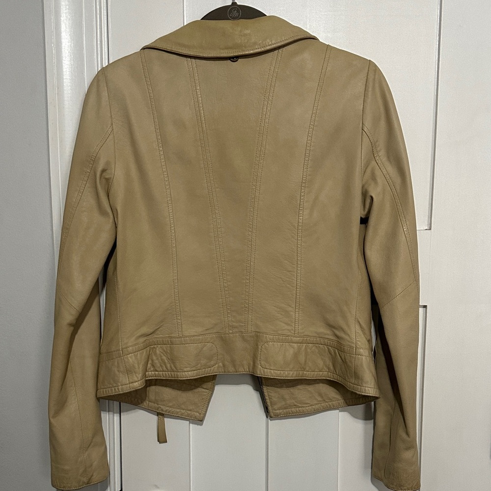 Tan Leather Jacket - Picture 2 of 3